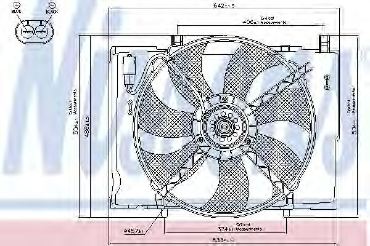 Ventilator, radiator MERCEDES CLK (C208) (1997 - 2002) NISSENS 85290 piesa NOUA