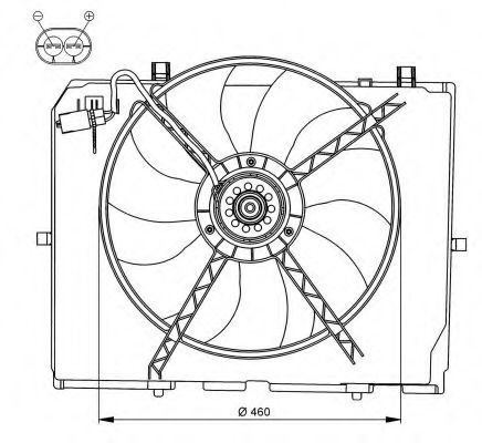 Ventilator, radiator MERCEDES E-CLASS (W210) (1995 - 2003) NRF 47066 piesa NOUA