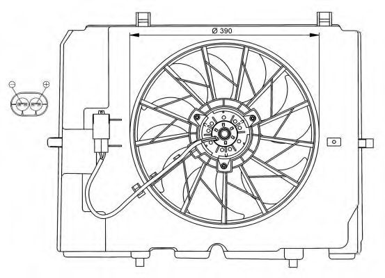 Ventilator, radiator MERCEDES E-CLASS (W210) (1995 - 2003) NRF 47067 piesa NOUA