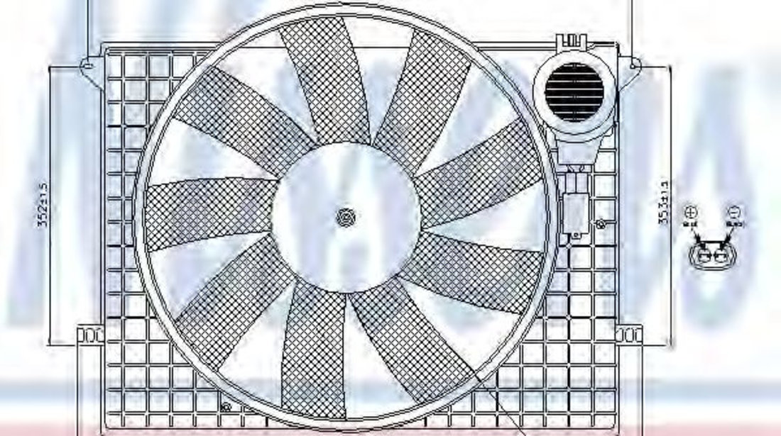 Ventilator, radiator MERCEDES S-CLASS Cupe (C215) (1999 - 2006) NISSENS 85401 piesa NOUA