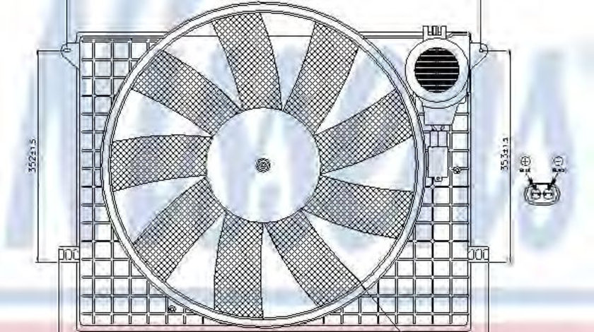 Ventilator, radiator MERCEDES S-CLASS Cupe (C215) (1999 - 2006) NISSENS 85401 piesa NOUA