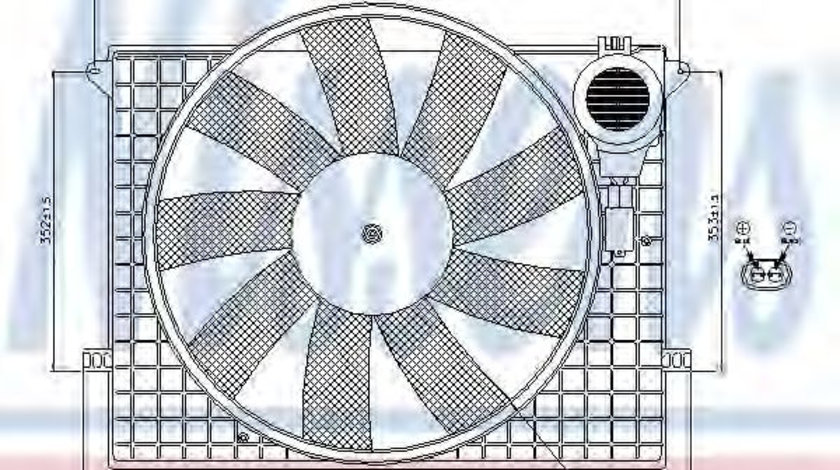 Ventilator, radiator MERCEDES S-CLASS (W220) (1998 - 2005) NISSENS 85401 piesa NOUA