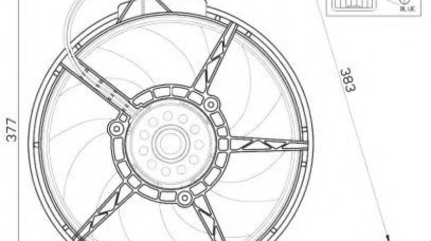 Ventilator, radiator MERCEDES V-CLASS (638/2) (1996 - 2003) NRF 47445 piesa NOUA