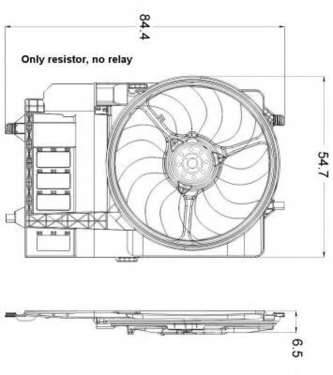 Ventilator, radiator MINI MINI Cabriolet (R52) (2004 - 2007) NRF 47301 piesa NOUA