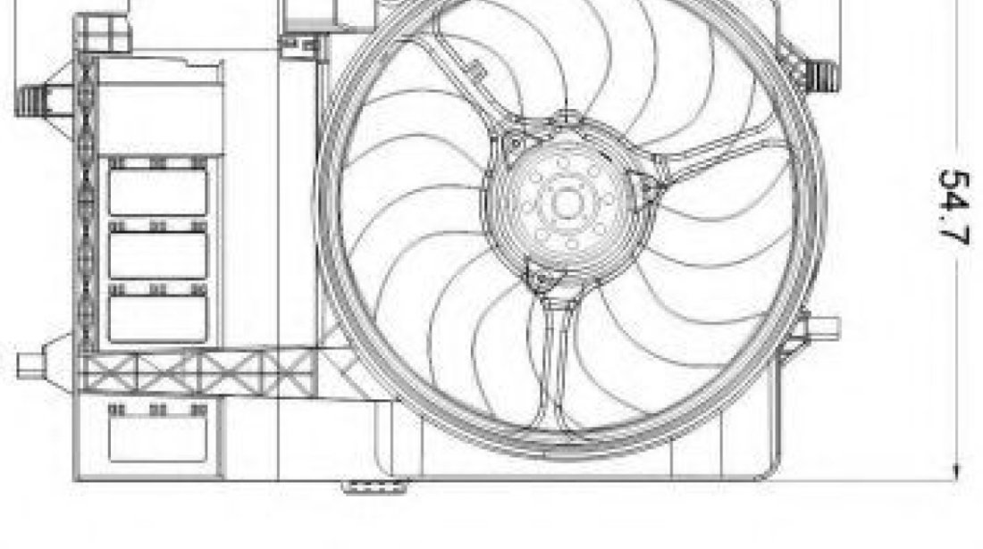 Ventilator, radiator MINI MINI Cabriolet (R52) (2004 - 2007) NRF 47301 piesa NOUA