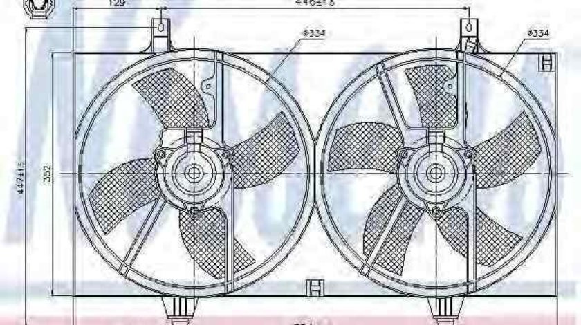 Ventilator, radiator NISSAN ALMERA II Hatchback (N16) NISSENS 85526
