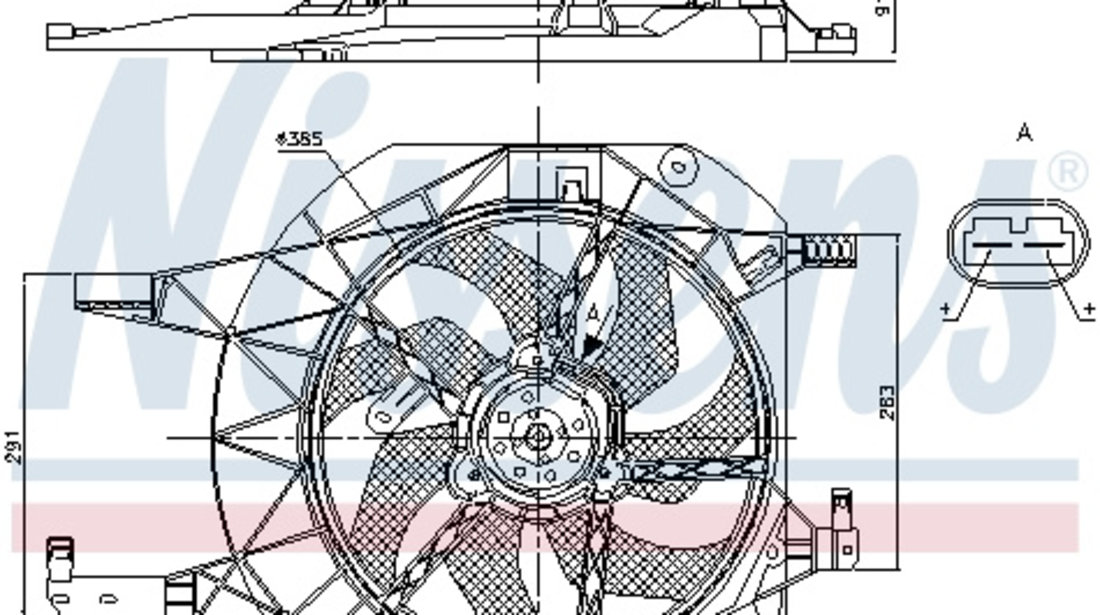 Ventilator radiator NISSAN PRIMASTAR; OPEL VIVARO A; RENAULT TRAFIC II 1.9-2.5D dupa 2001 cod intern: CI5762CF