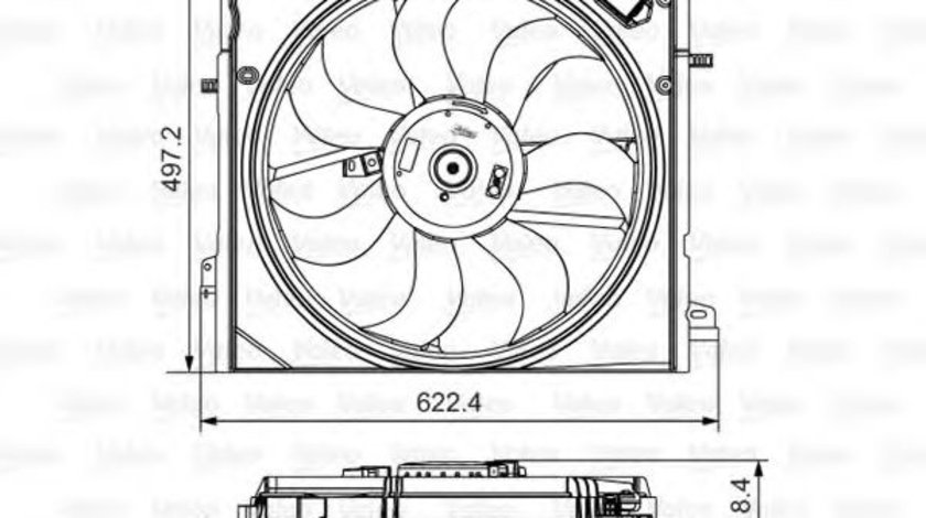 Ventilator, radiator NISSAN X-TRAIL (T32) (2013 - 2016) VALEO 698582 piesa NOUA