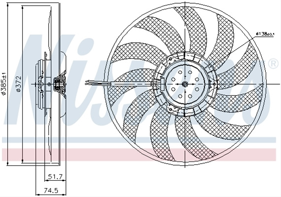 Ventilator, Radiator Nissens Audi 85638