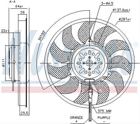 Ventilator, Radiator Nissens Audi 85731