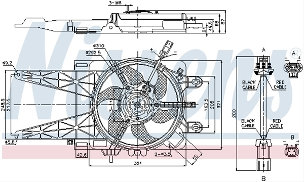 Ventilator, Radiator Nissens Fiat 85051