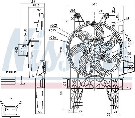 Ventilator, Radiator Nissens Fiat 85140