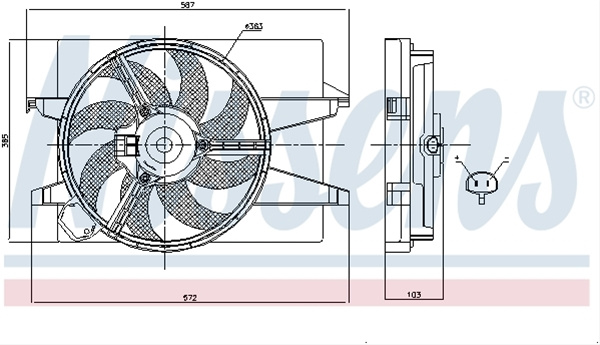 Ventilator, Radiator Nissens Ford 85030