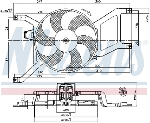 Ventilator, Radiator Nissens Renault 85714