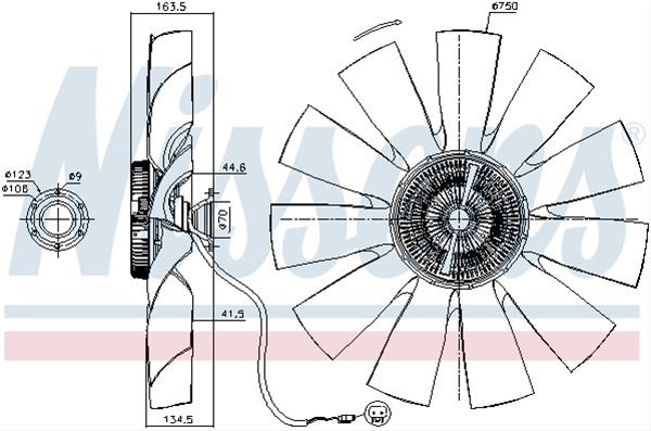 Ventilator, Radiator Nissens Scania 86029
