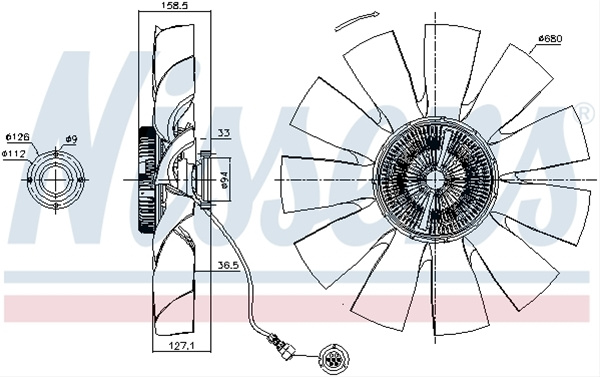 Ventilator, Radiator Nissens Volvo 86020
