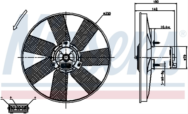 Ventilator, Radiator Nissens Vw 85538