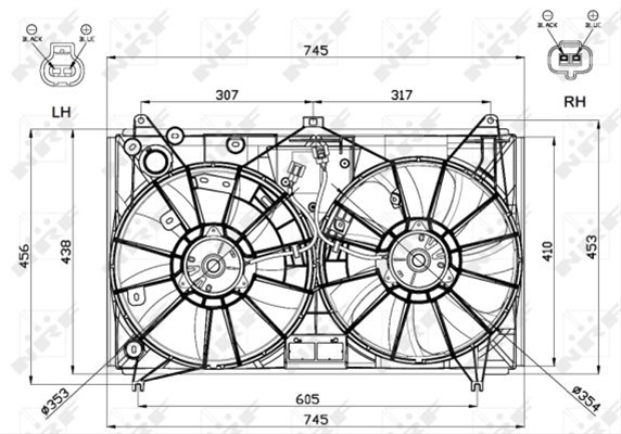 Ventilator, Radiator Nrf Ford Otosan 47581