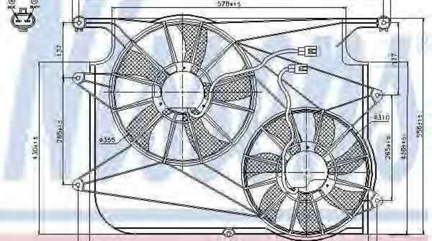 Ventilator, radiator OPEL ANTARA NISSENS 85610