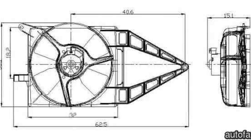 Ventilator, radiator OPEL ASTRA F (56_, 57_) NRF 47020