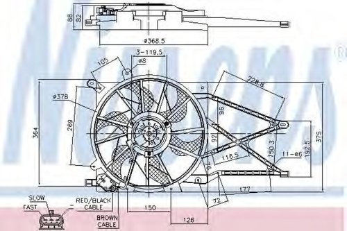Ventilator, radiator OPEL ASTRA G Cabriolet (F67) (2001 - 2005) NISSENS 85179 piesa NOUA