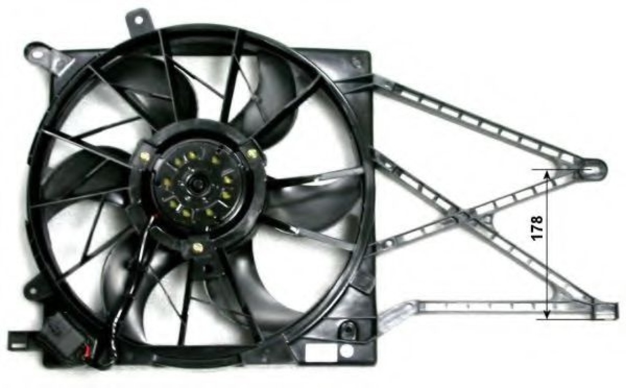 Ventilator, radiator OPEL ASTRA G Combi (F35) (1998 - 2009) NRF 47582 piesa NOUA