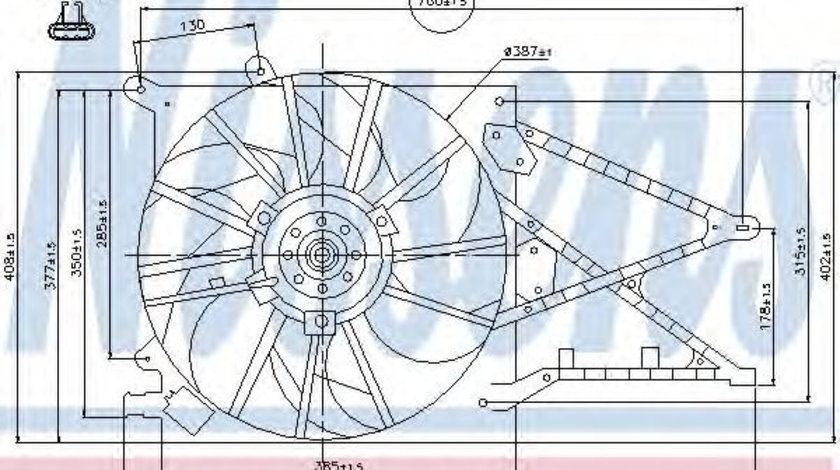 Ventilator, radiator OPEL ASTRA G Combi (F35) (1998 - 2009) NISSENS 85188 piesa NOUA