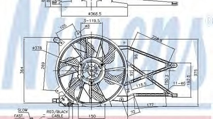 Ventilator, radiator OPEL ASTRA G Cupe (F07) (2000 - 2005) NISSENS 85179 piesa NOUA