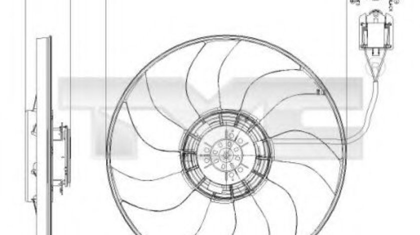 Ventilator, radiator OPEL ASTRA J Limuzina (2012 - 2016) TYC 825-0020 piesa NOUA