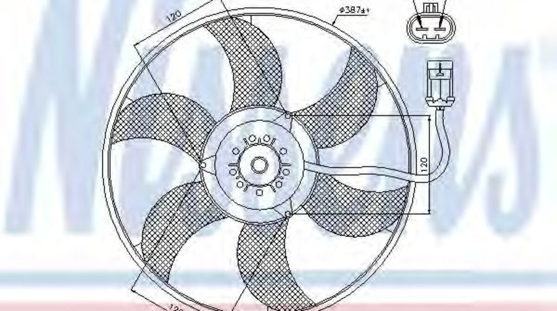 Ventilator, radiator OPEL COMBO Combi (2001 - 2016) NISSENS 85194 piesa NOUA
