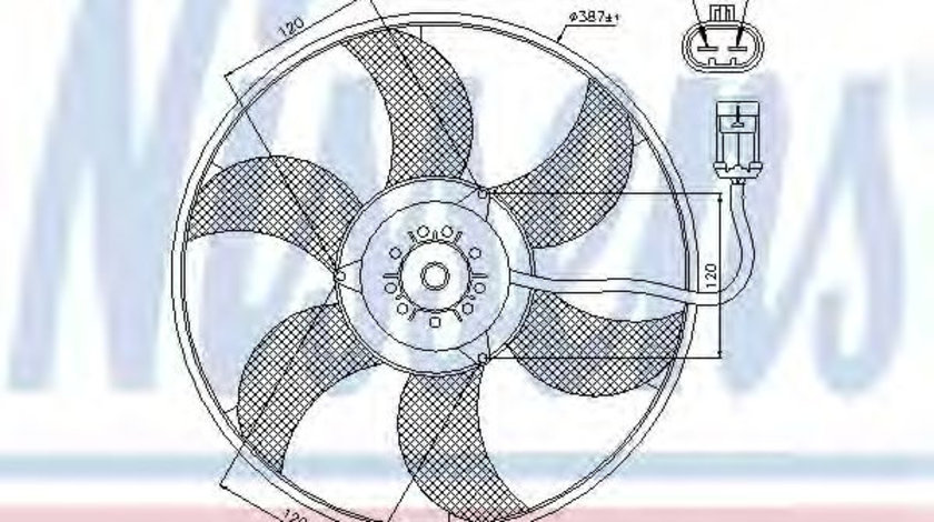 Ventilator, radiator OPEL COMBO Combi (2001 - 2016) NISSENS 85194 piesa NOUA