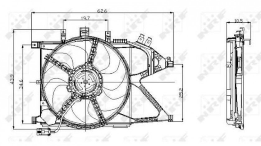 Ventilator, radiator Opel COMBO Tour 2001-2016 #2 1314445