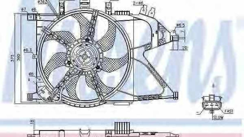 Ventilator radiator OPEL CORSA C caroserie F08 W5L NISSENS 85195