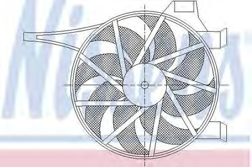 Ventilator, radiator OPEL CORSA C (F08, F68) (2000 - 2009) NISSENS 85596 piesa NOUA