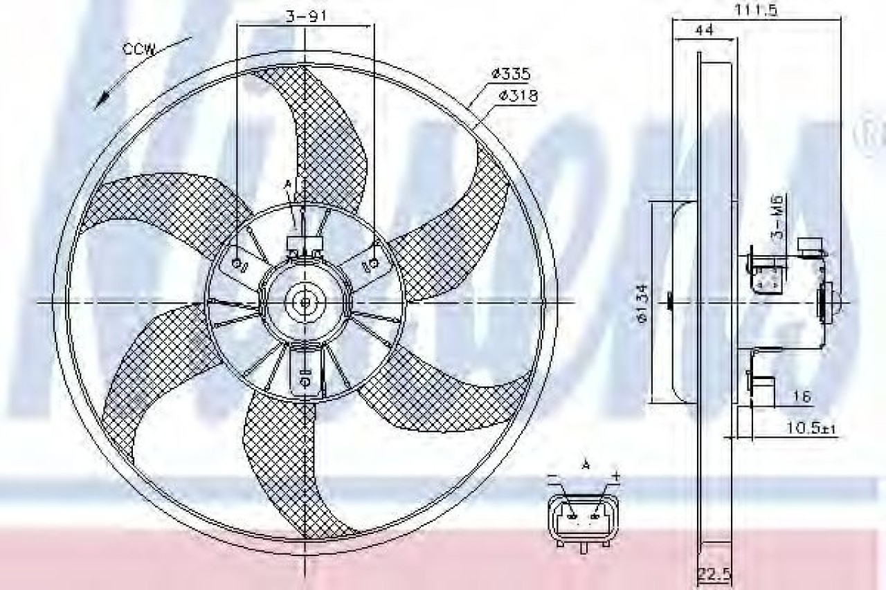 Ventilator, radiator OPEL CORSA D (2006 - 2016) NISSENS 85782 piesa NOUA