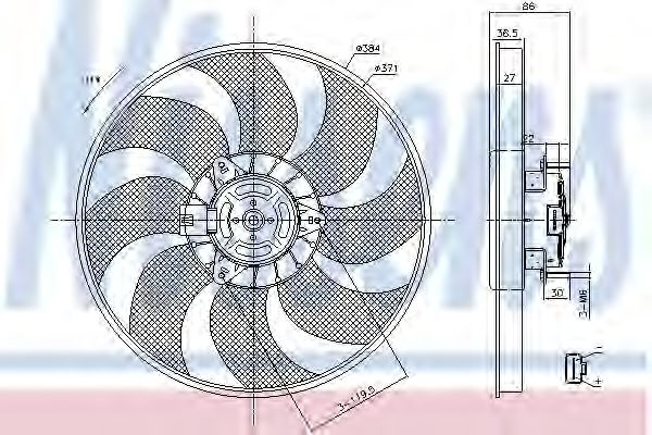 Ventilator, radiator OPEL CORSA D (2006 - 2016) NISSENS 85779 piesa NOUA