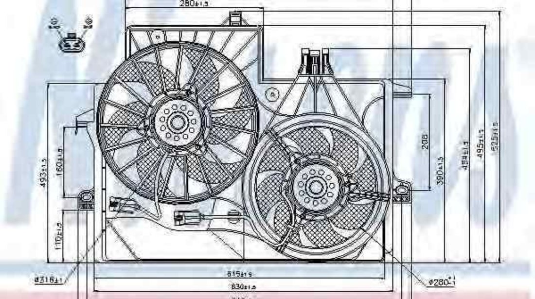 Ventilator, radiator OPEL MERIVA NISSENS 85200