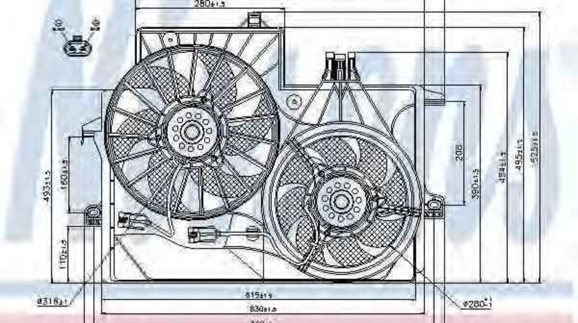 Ventilator, radiator OPEL MERIVA NISSENS 85200