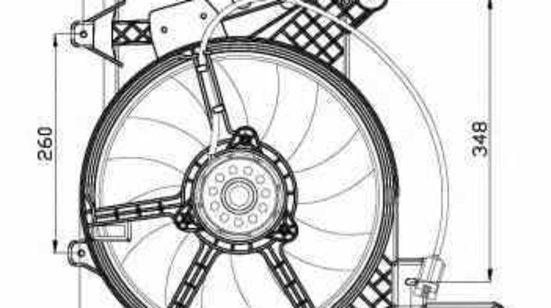 Ventilator radiator OPEL MERIVA NRF 47488