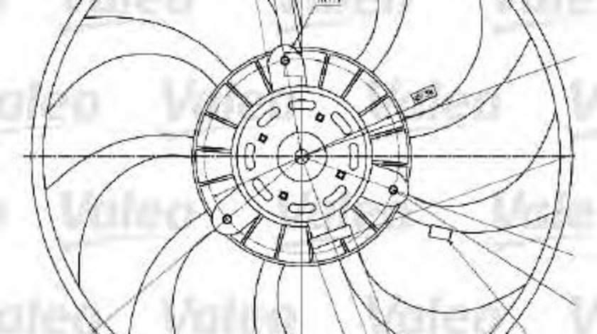 Ventilator, radiator OPEL MOVANO platou / sasiu (U9, E9) (1998 - 2010) VALEO 698424 piesa NOUA