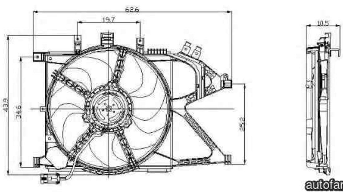 Ventilator, radiator OPEL TIGRA TwinTop NRF 47012