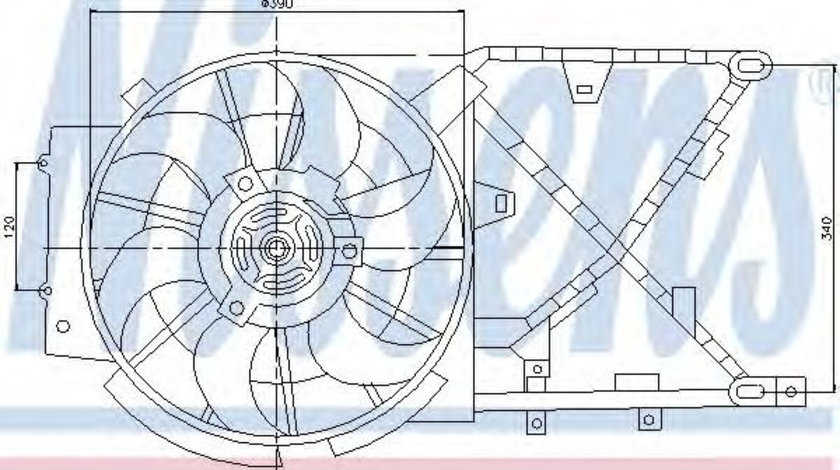 Ventilator, radiator OPEL VECTRA B (36) (1995 - 2002) NISSENS 85210 piesa NOUA