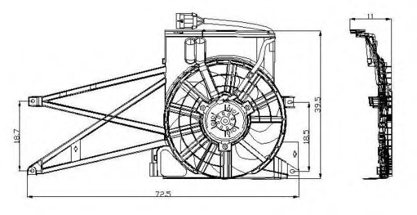 Ventilator, radiator OPEL VECTRA B Combi (31) (1996 - 2003) NRF 47013 piesa NOUA