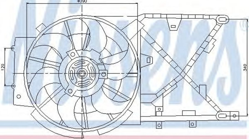 Ventilator, radiator OPEL VECTRA B Hatchback (38) (1995 - 2003) NISSENS 85210 piesa NOUA