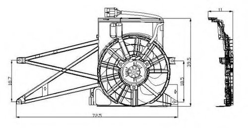 Ventilator, radiator OPEL VECTRA B Hatchback (38) (1995 - 2003) NRF 47013 piesa NOUA