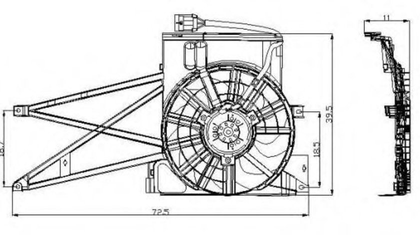 Ventilator, radiator OPEL VECTRA B Hatchback (38) (1995 - 2003) NRF 47013 piesa NOUA