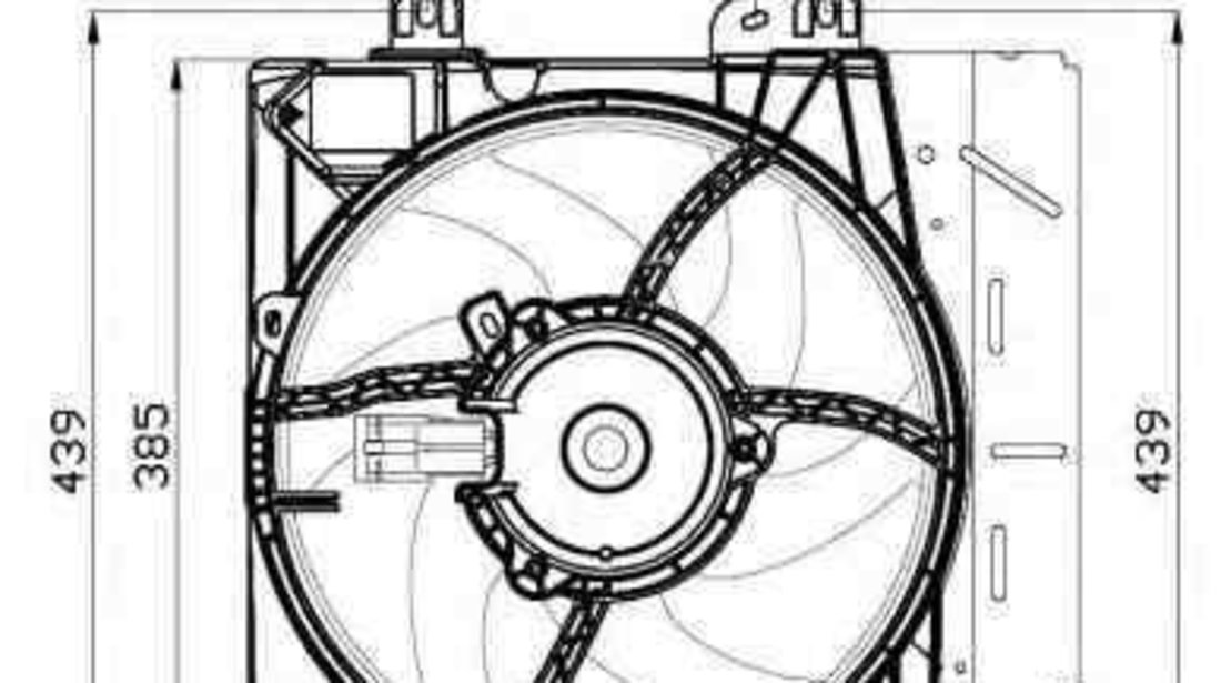 Ventilator, radiator PEUGEOT 207 CC (WD_) NRF 47495