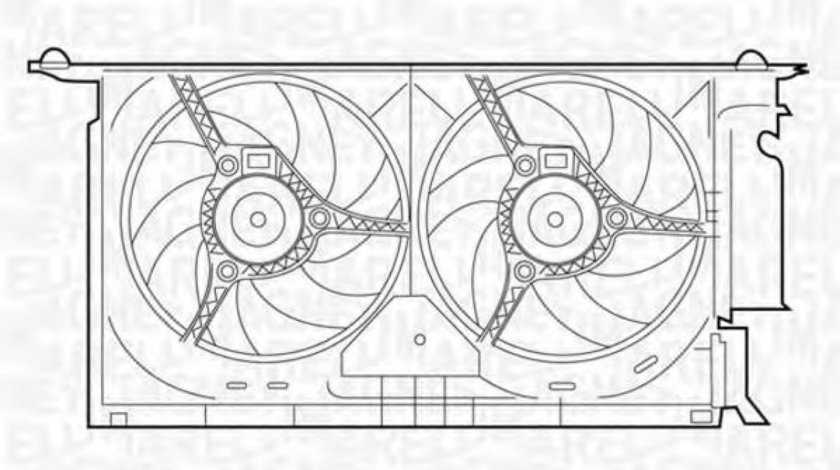 Ventilator, radiator PEUGEOT 406 (8B) (1995 - 2005) MAGNETI MARELLI 069422285010 piesa NOUA