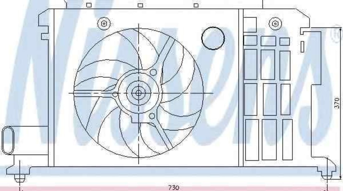 Ventilator, radiator PEUGEOT 406 (8B) NISSENS 85058