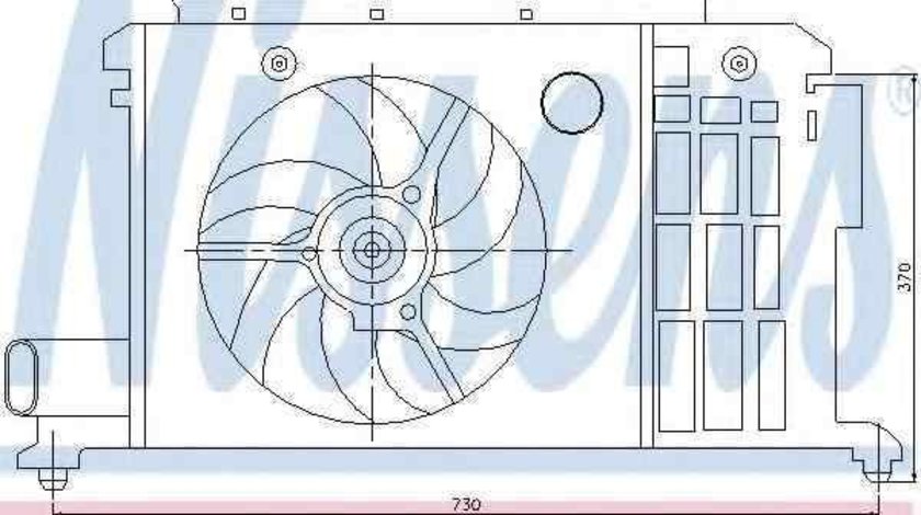 Ventilator, radiator PEUGEOT 406 Break (8E/F) NISSENS 85058